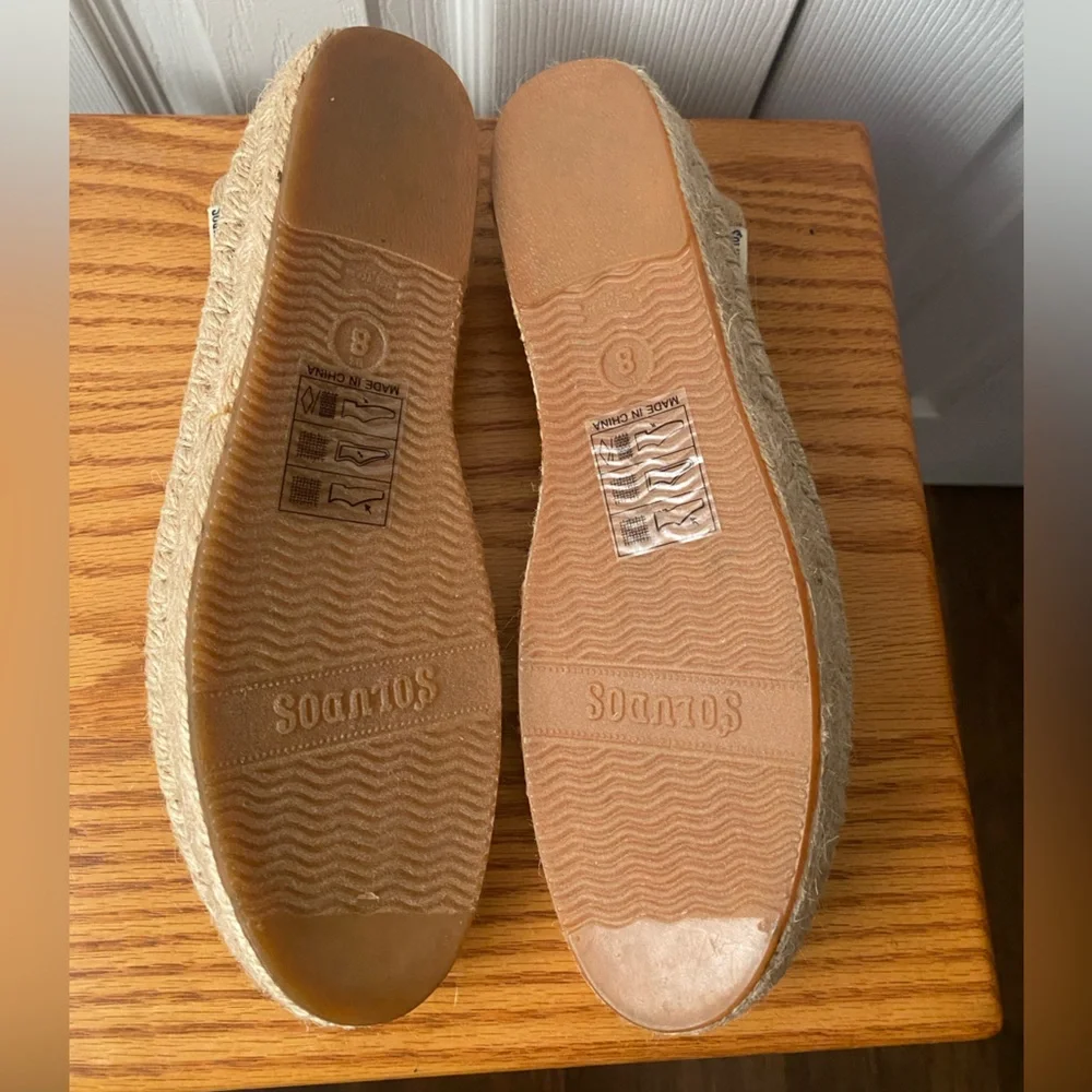 SOLUDOS REVOLVE Palm Tree Embroidered Smoking Slipper Espadrille Safari Canvas 8